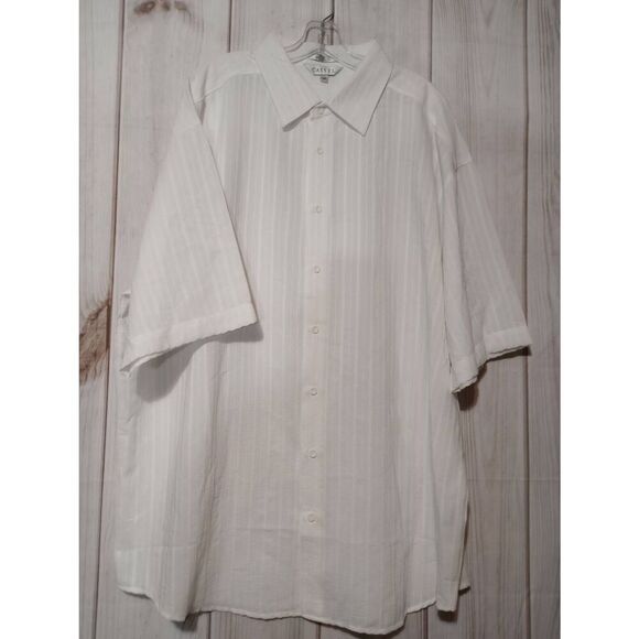 Cassel Shirt‎ Ladies 3x White Button Front Semi Sheer Coastal Beach - Picture 1 of 7